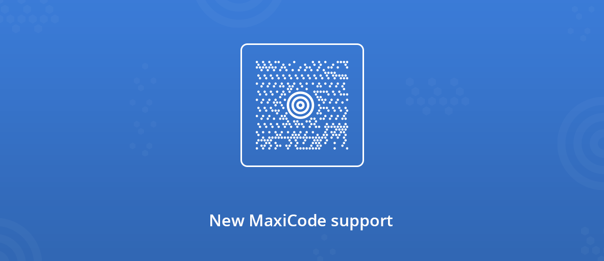 New MaxiCode 2D Barcode Reading and Writing Support